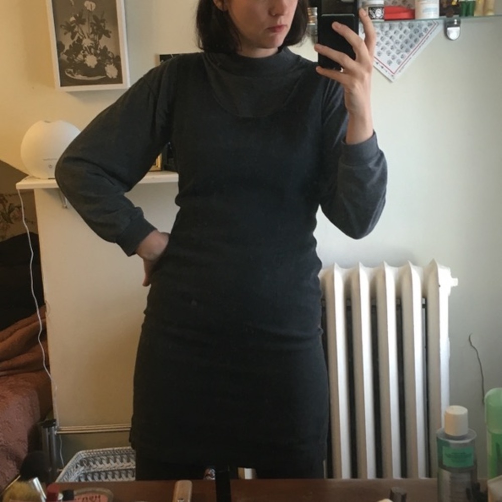 Vintage Grey Linen Dress